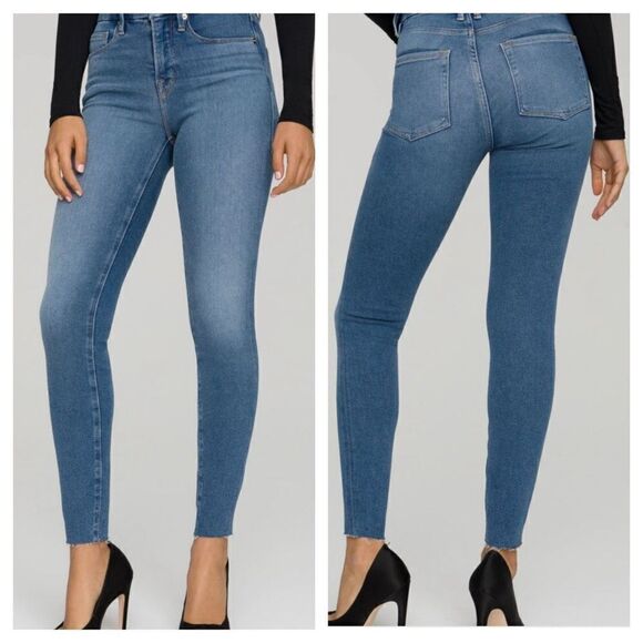 Good American Good Legs Skinny Raw Hem Sz 29 - Picture 1 of 10